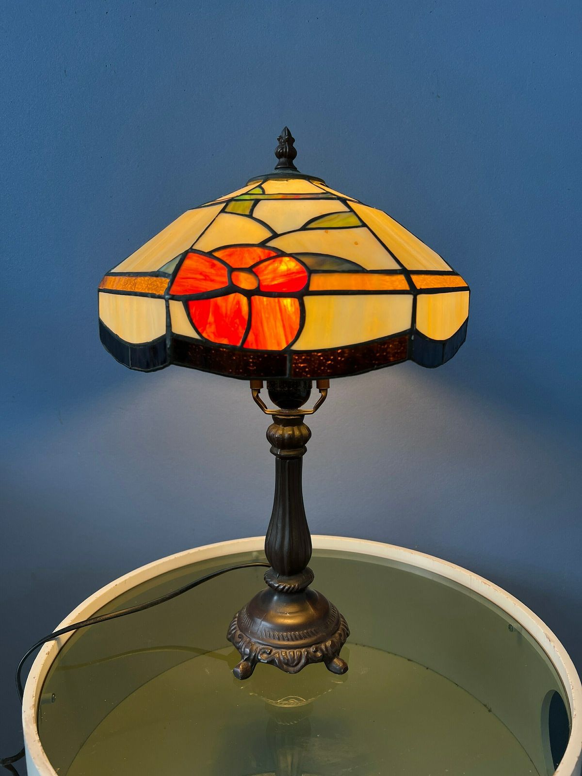 Stained Glass Tiffany Style Art Deco Table Lamp photo Lighting