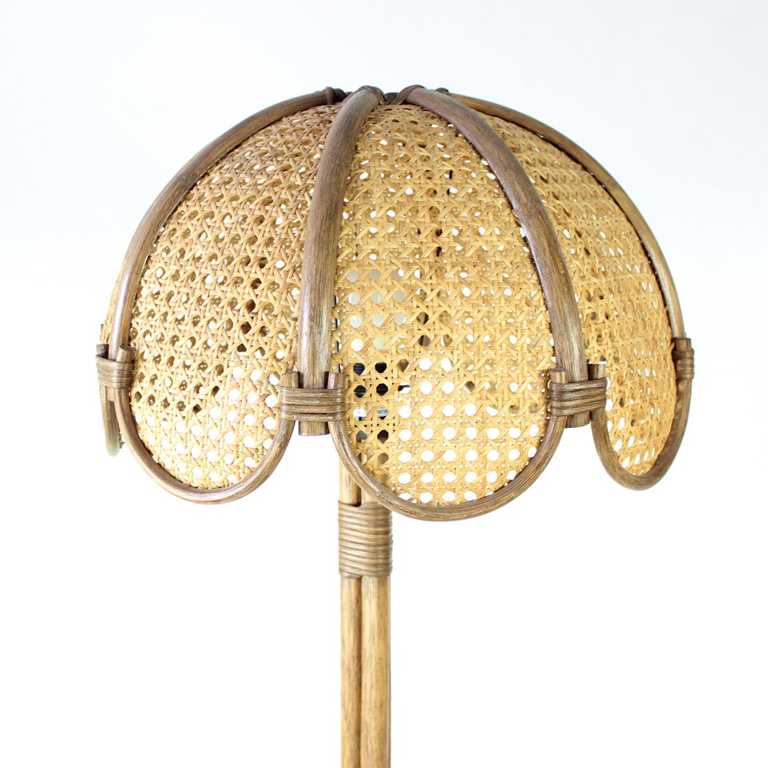 Freestanding Floor Lamp In Bamboo, Czech Republic 1990s photo buy