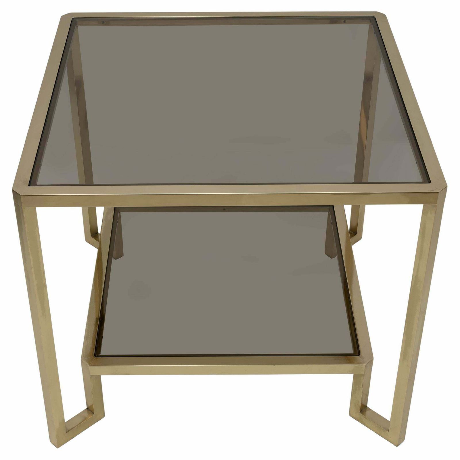 Guy Lefevre Square Brass Coffee Table For Maison Jansen, France 1970s