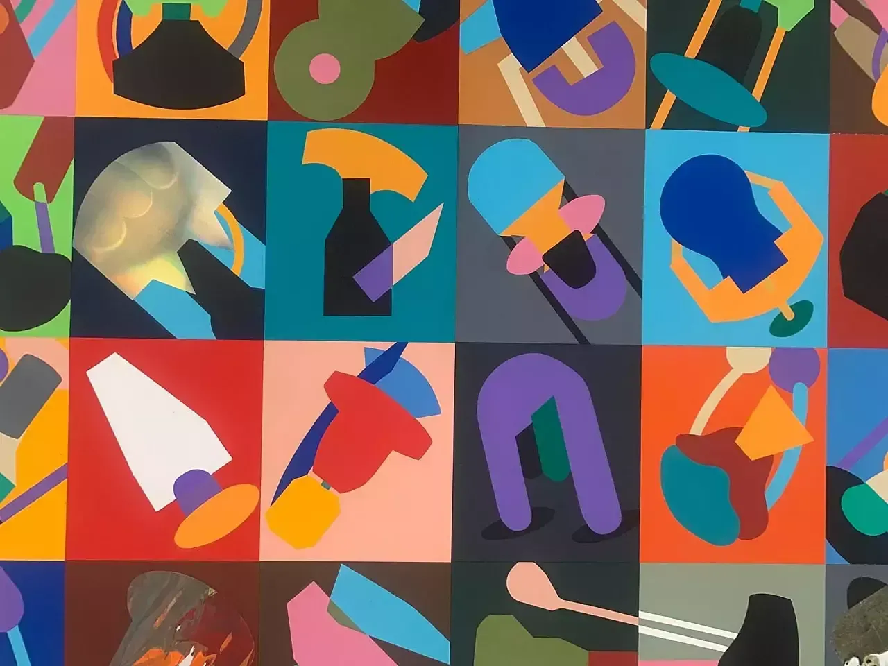 R. Volpini, Anthropomorphic Elements, Collage And Mixed Media, 1990 photo Art