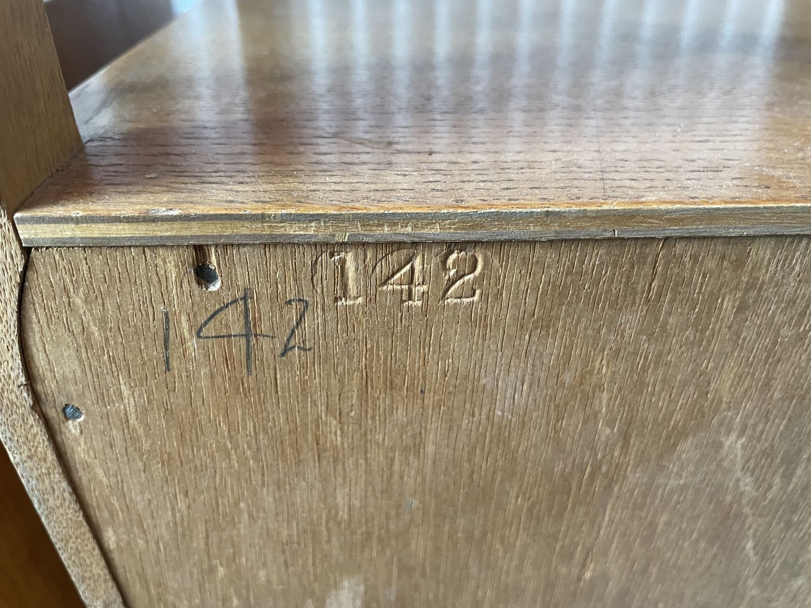 Pair Of Mid Century White And Newton Oak Bedside Cabinets. photo buy