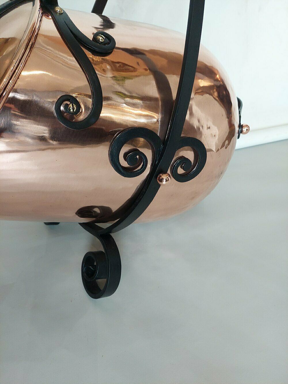 Arts & Crafts Copper And Wrought Iron Coal Receive photo Home Fixtures