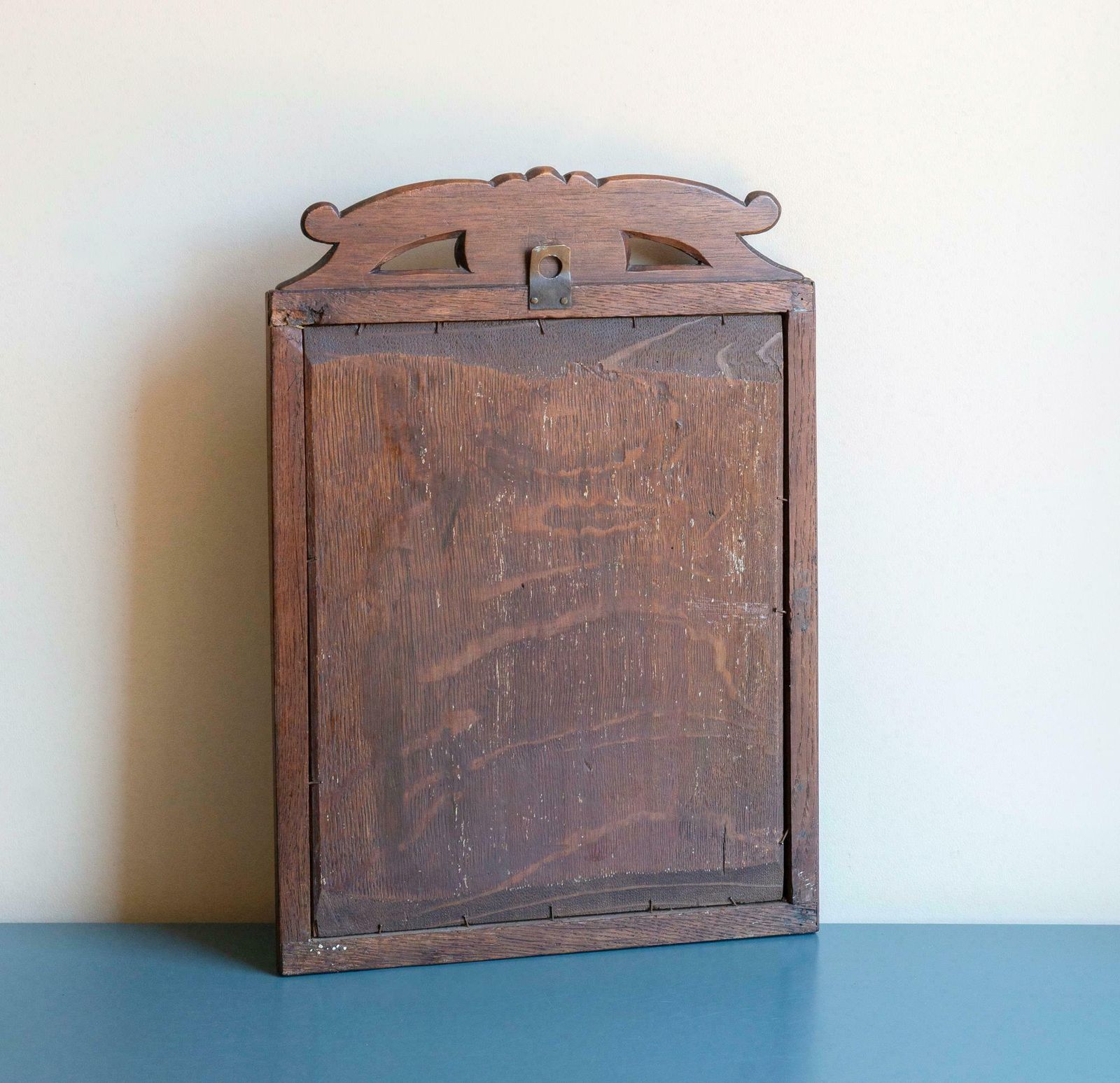 Antieke Wandspiegel Met Ornament, Eiken Houten Spiegel, Handgesneden Lijst, Victoriaanse Wanddecoratie, Landelijke Woondecoratie photo buy
