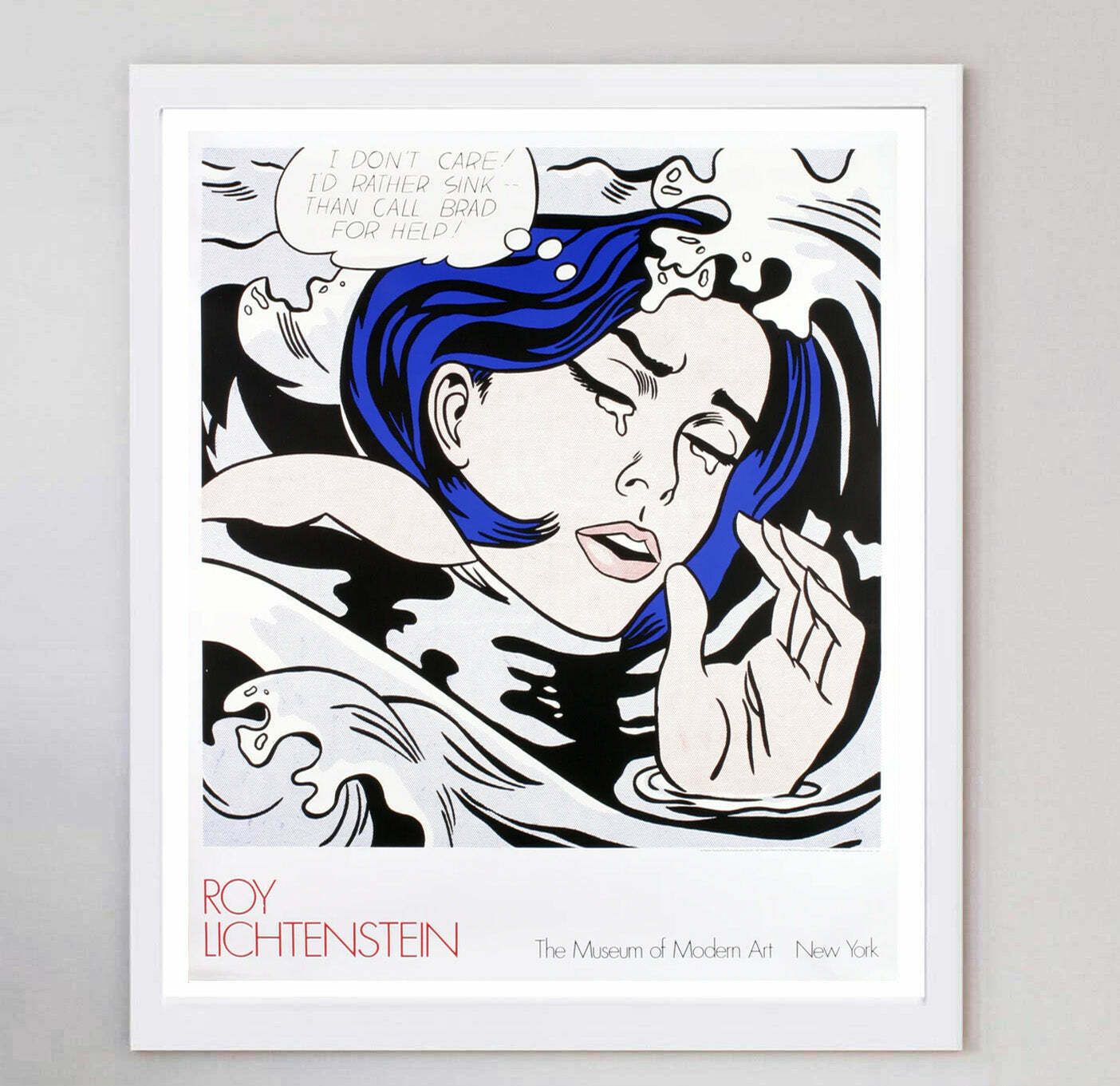Original Vintage Poster Roy Lichtenstein   Drowning Girl   Museum Of Modern Art New York photo for sale