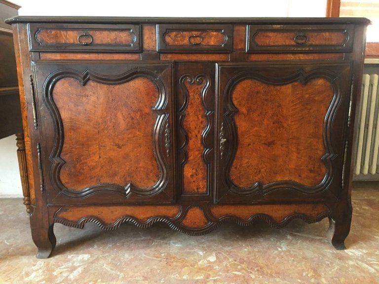 Louis XV Country French Carved Elm Sideboard, Early, 1800s photo furniture