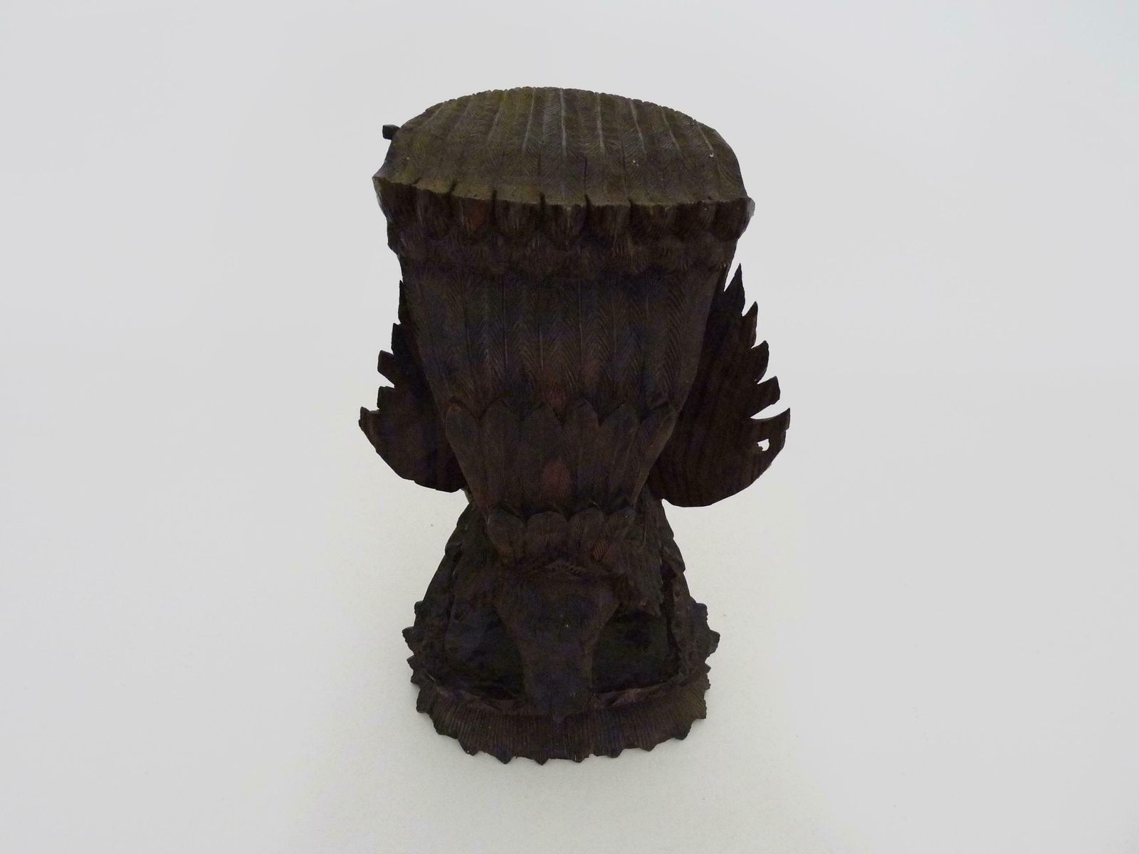photo furniture Carved Wooden Statue Of Vishnu Riding Garuda. Bali Indonesia. 1930s