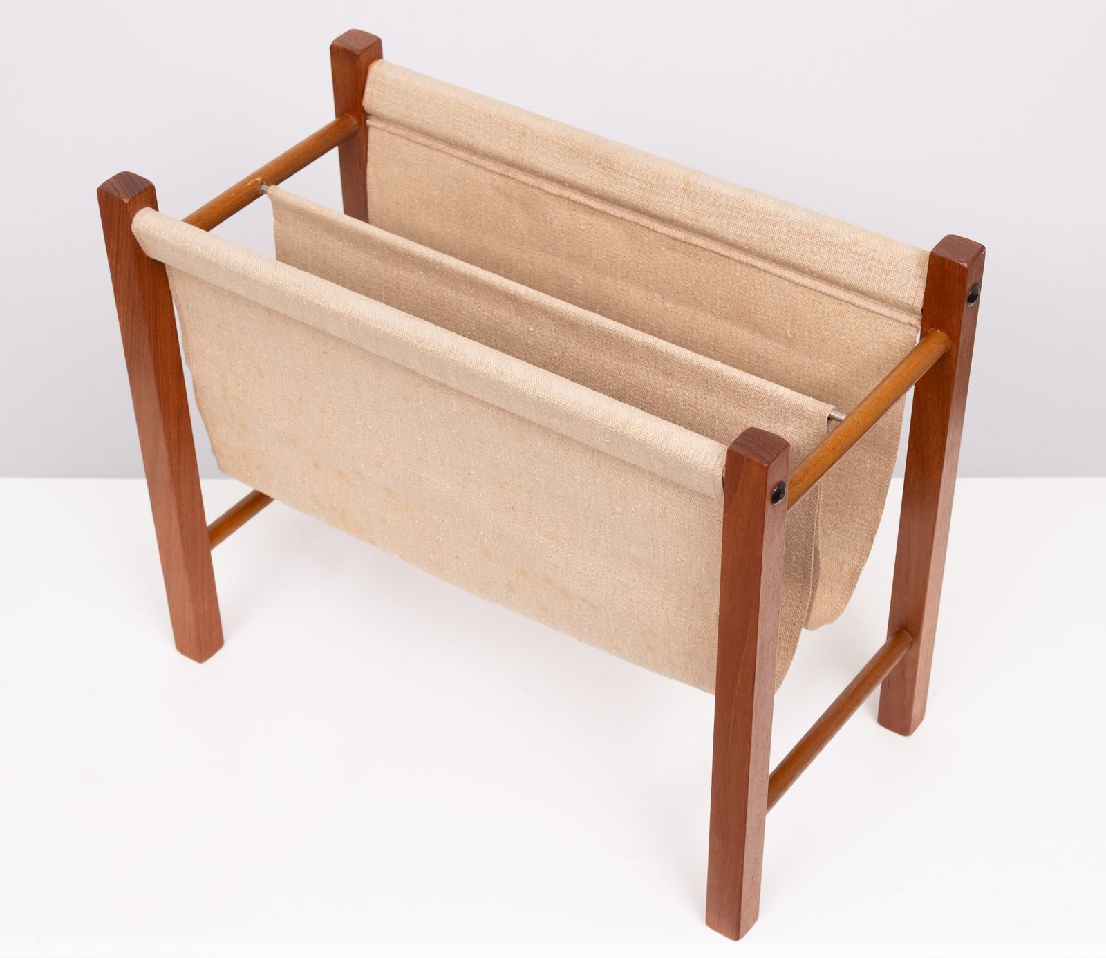 Scandinavian Teak Magazine Rack 1960s photo vintage