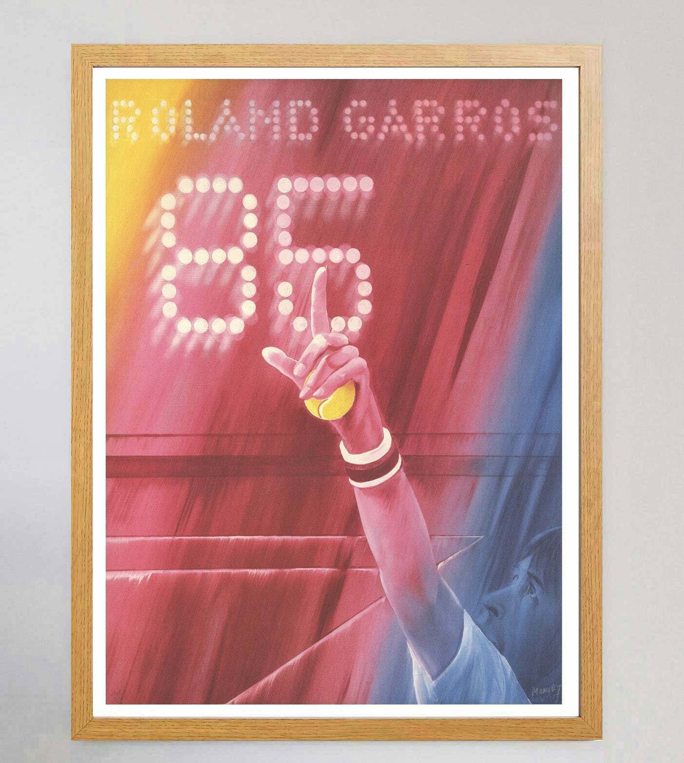 French Open Roland Garros 1985   Original Vintage Poster photo Art