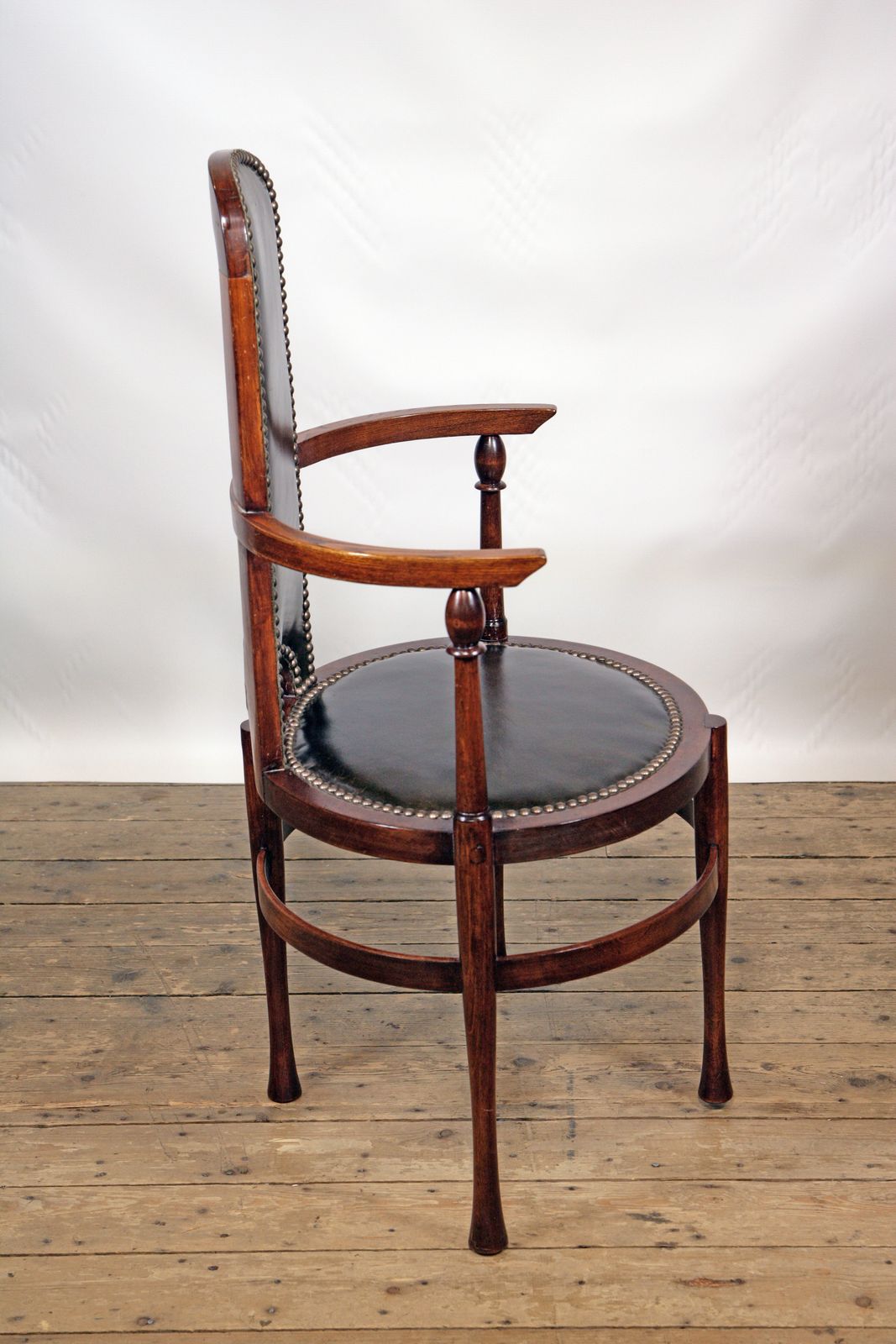 A Js Henry Oval Armchair Restored & Upholstered In Yarwood Leather photo furniture