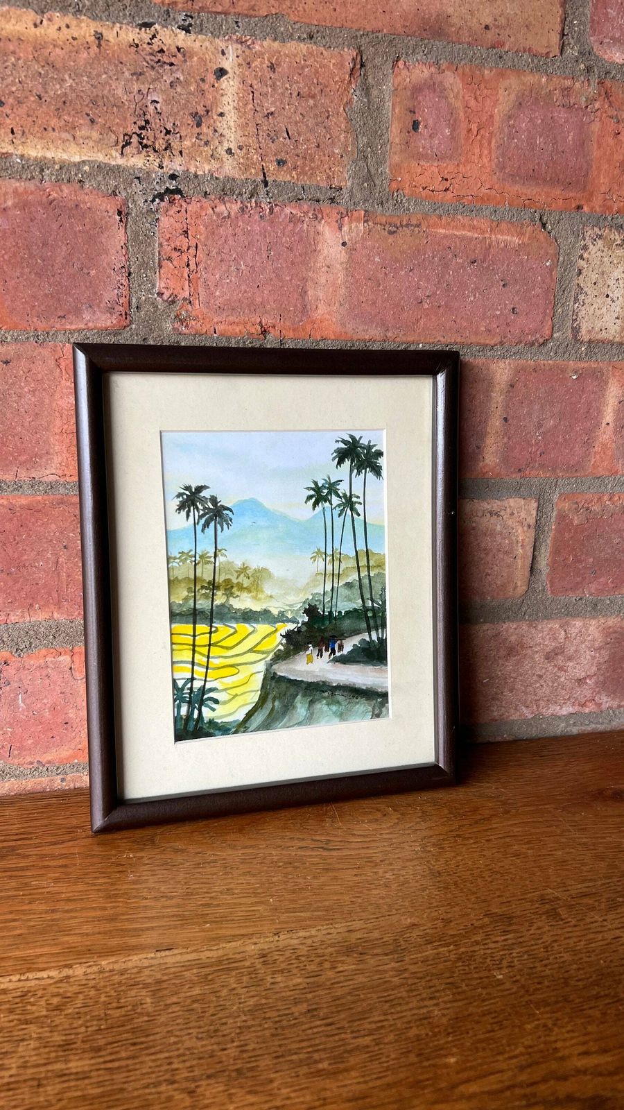 Original Framed And Signed Watercolour Painting Depicting Indonesian Nature