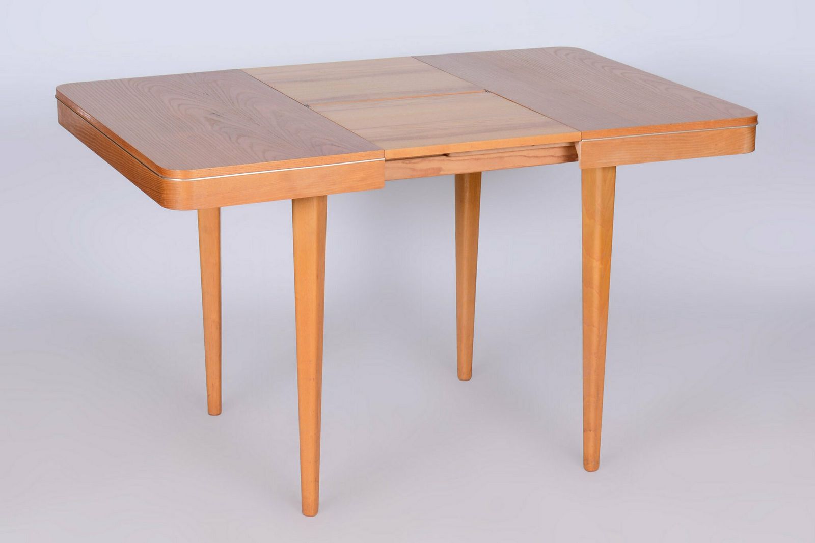 Original Mid Century Folding Table, By Jitona Sobeslav, Oak, Czech, 1950s
