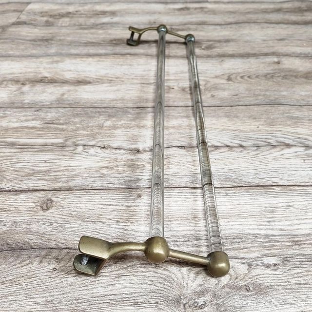 Antique Glass & Brass Towel Rail photo Furniture