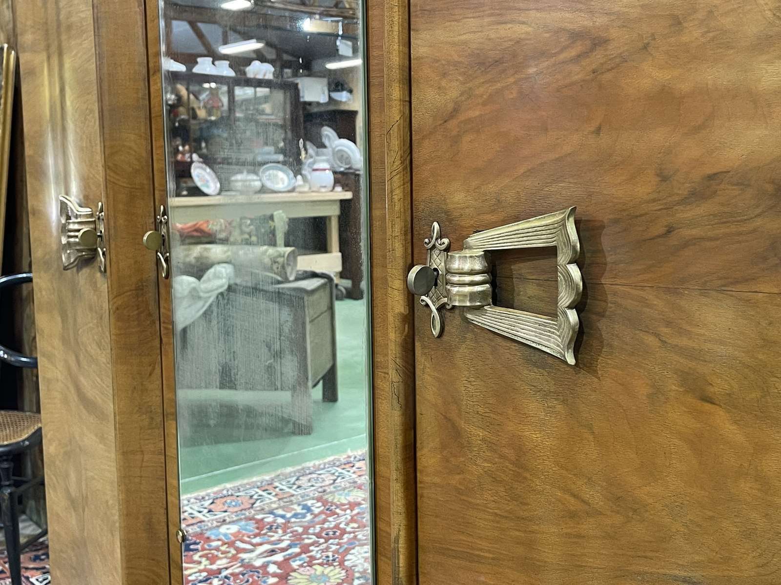Art Deco Wardrobe In Walnut, 1930s photo furniture