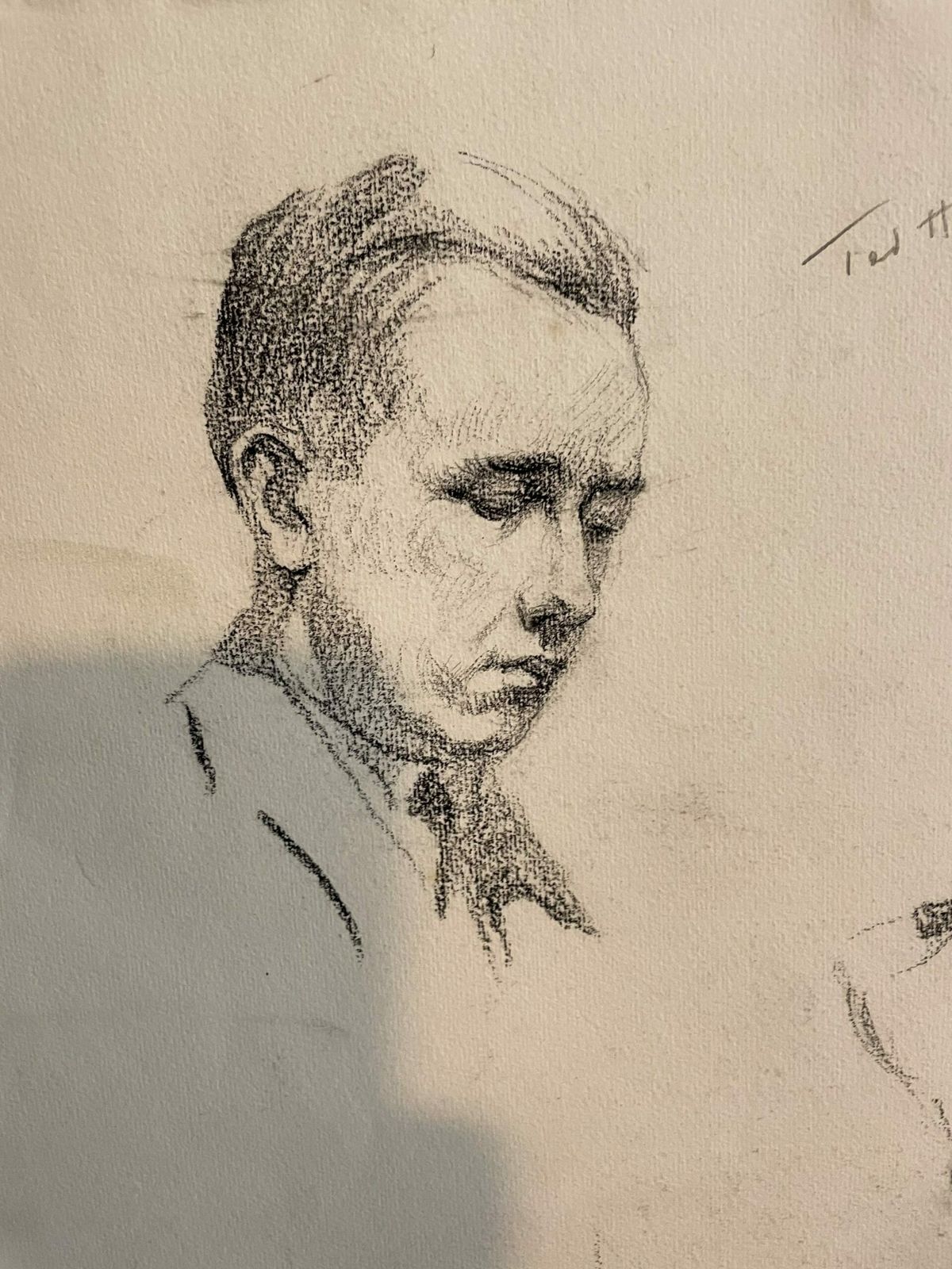 Antique Pencil Portrait Of Ted Halliday photo 120.0