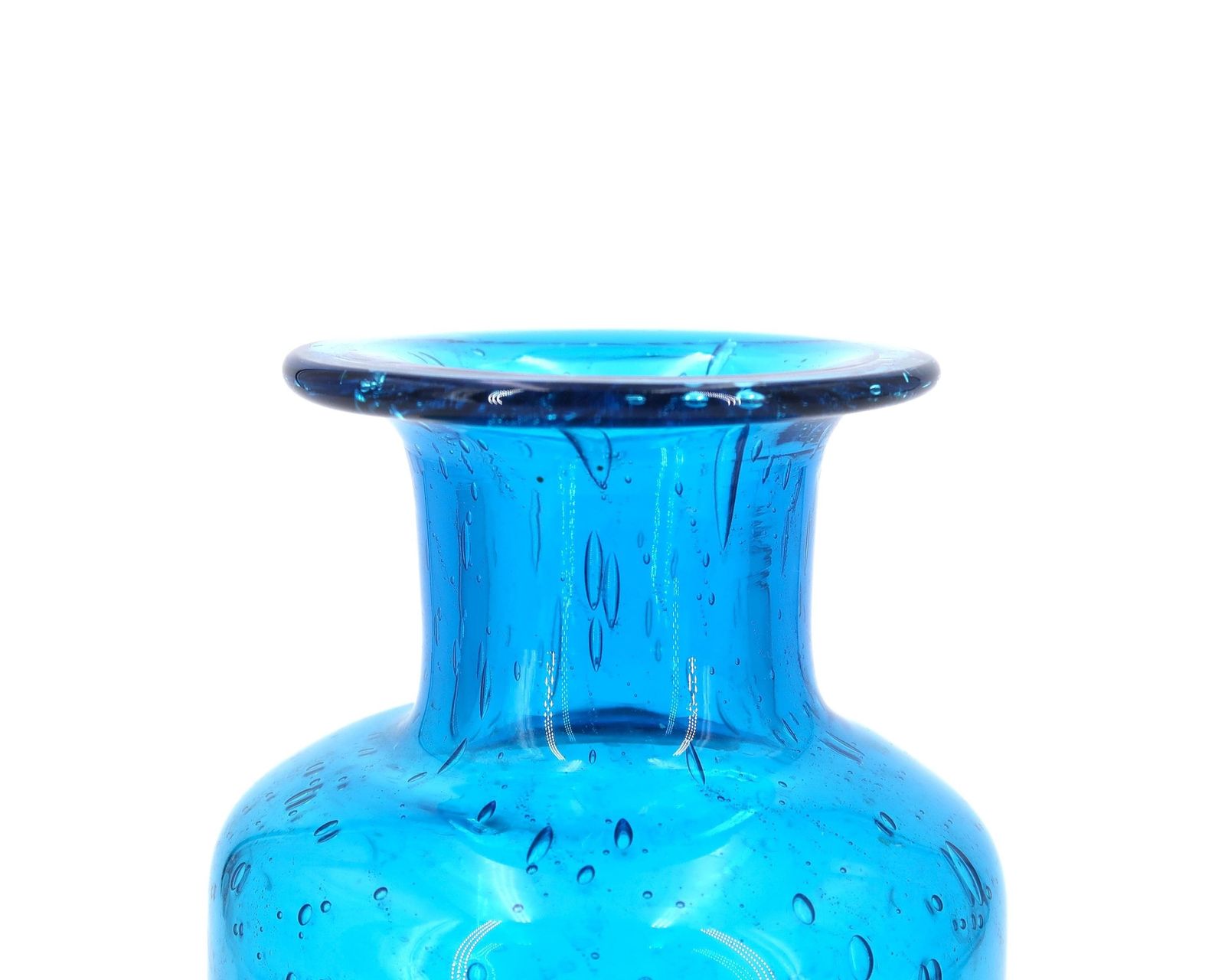 French Blue Glass Decanter Bottle From Portieux, 1970s / France, Nicolet Orléans photo 252.0