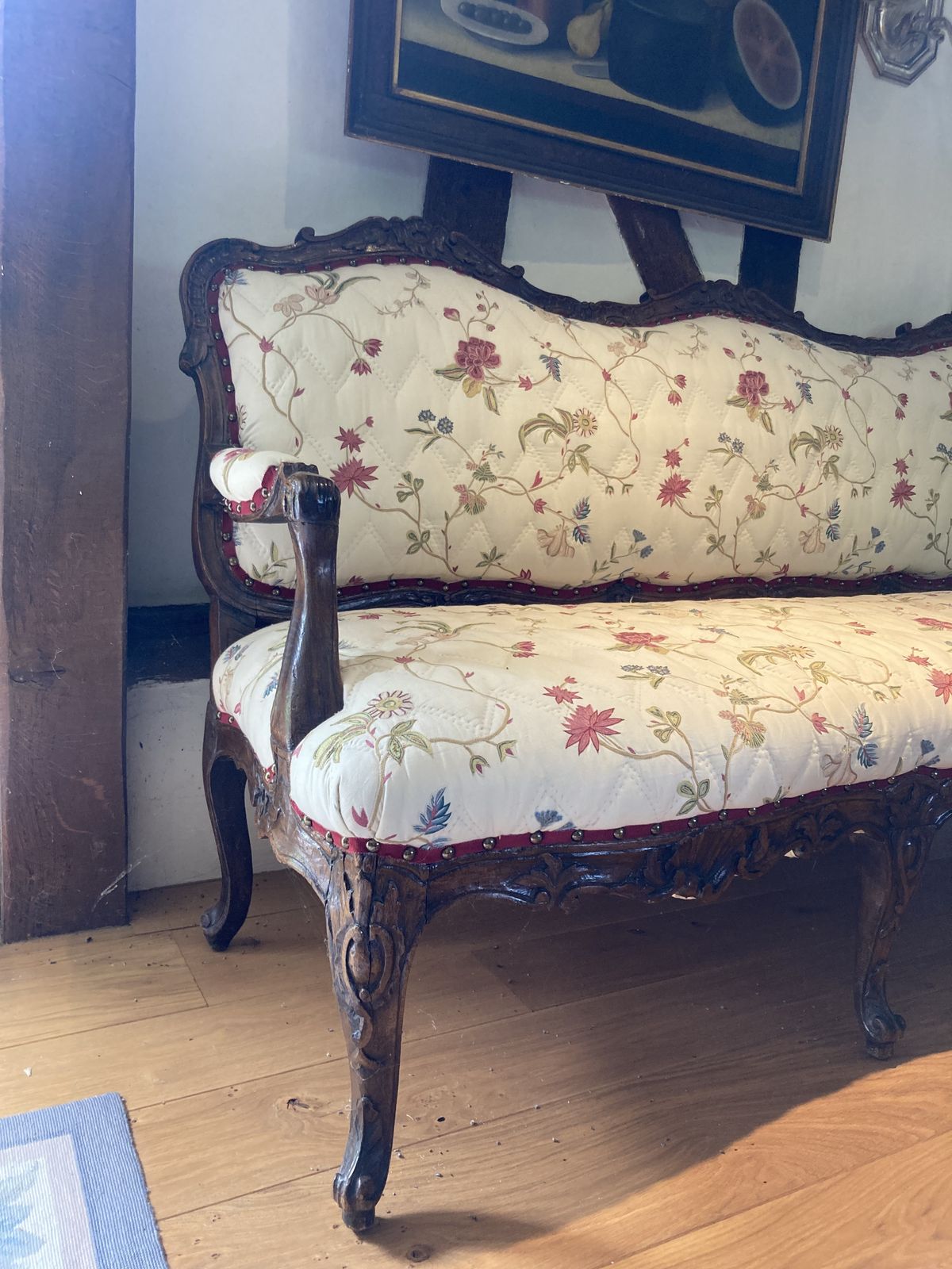 Genuine Louis XV French Provencal Beechwood Sofa, From French Chateau