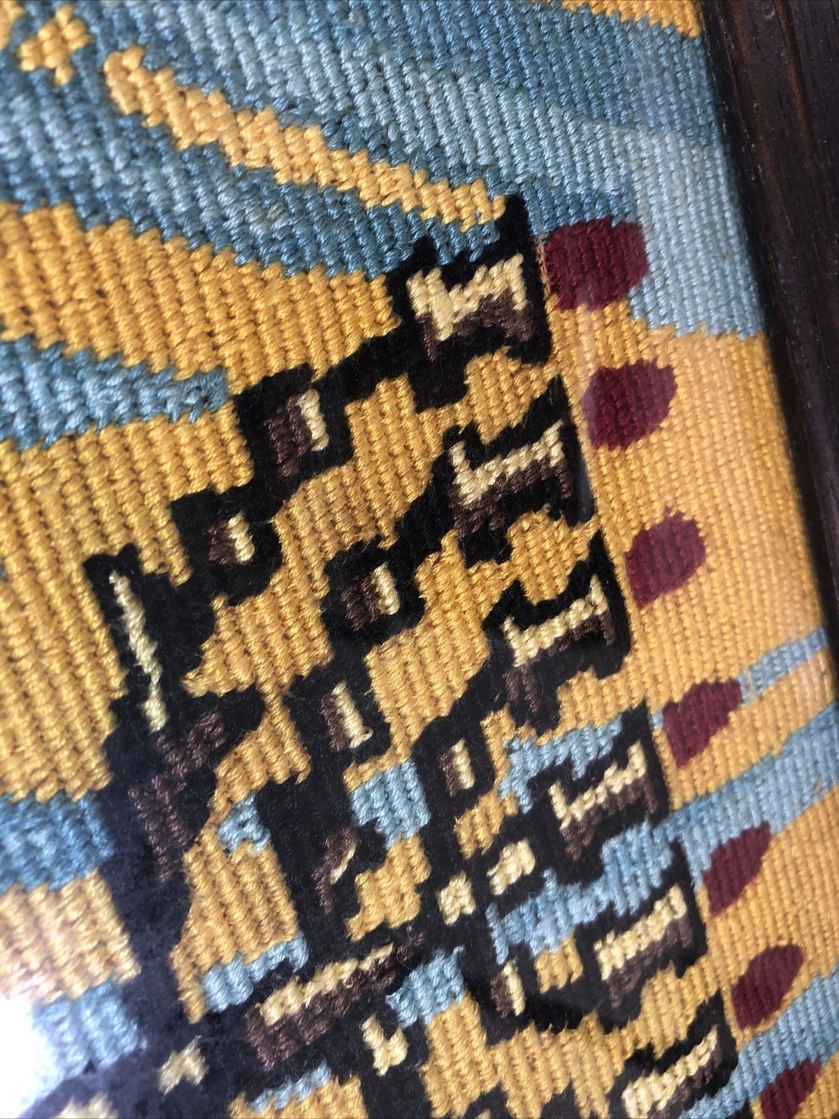A Menorah Handmade Jewish Art Culture Stitching Vintage Old Religious photo 79.99