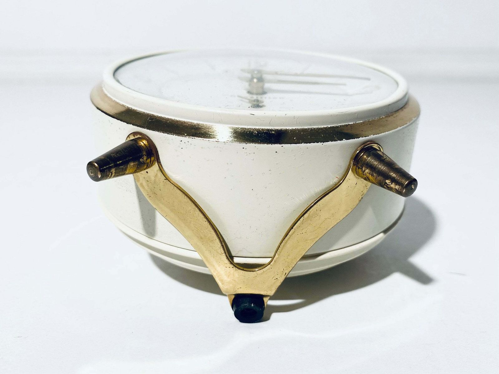 photo for sale Mid Century Kaiser Repetition Bedside Alarm Clock Western Germany / Vintage Decor 1950s