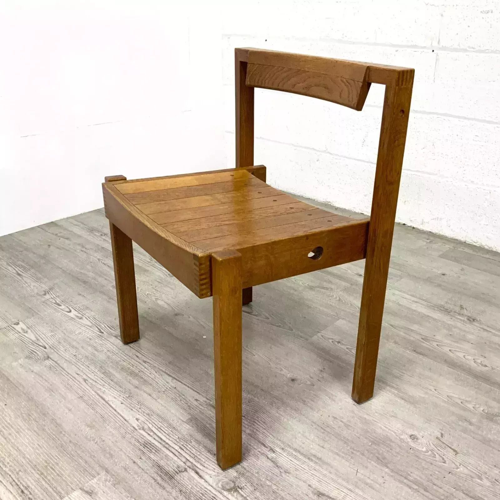1 X Arts & Crafts Gordon Russell Oak Stacking Dining Chair From Coventry Cathedral photo furniture