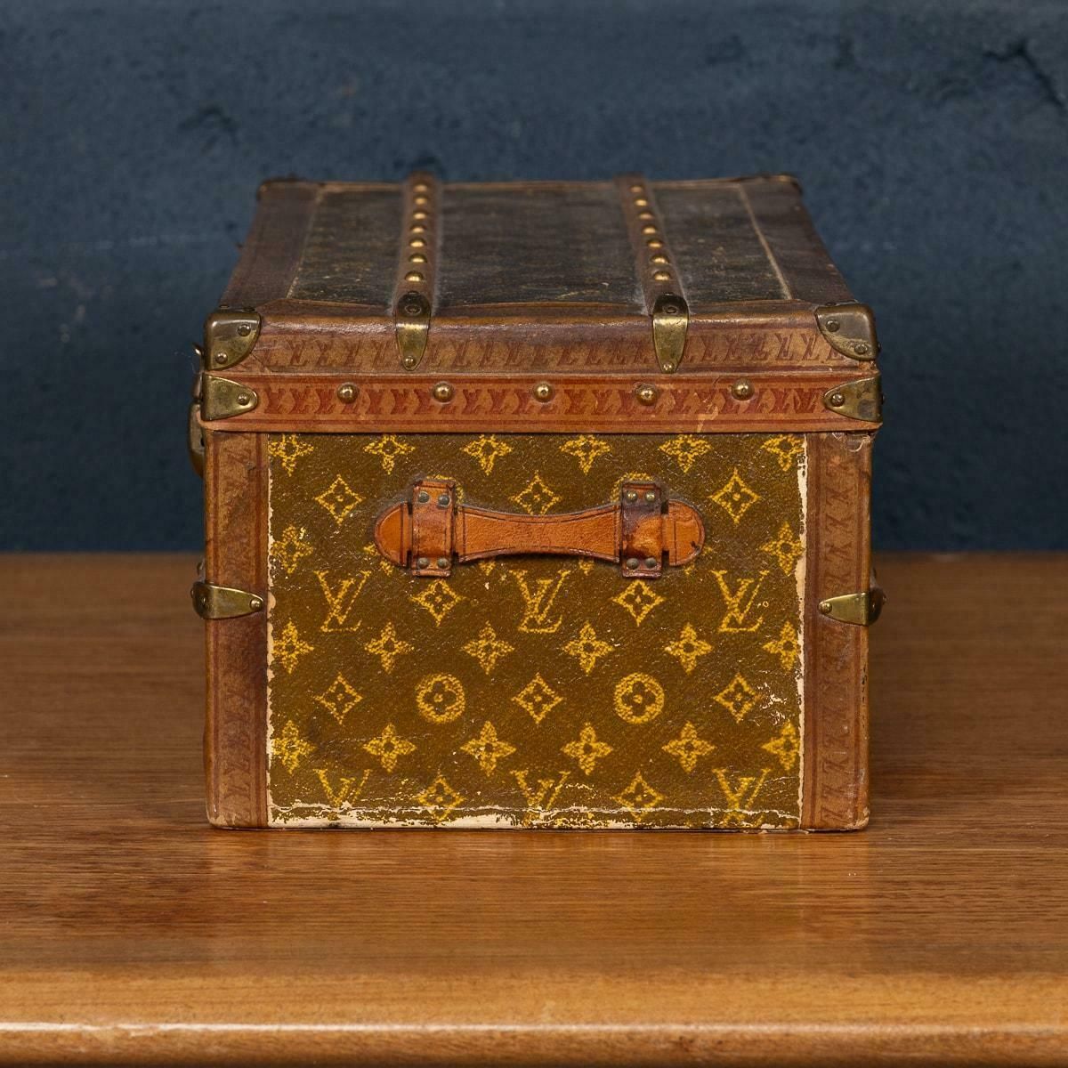 Antique Rare 20thc Louis Vuitton "Malle Fleurs" Trunk In Monogram Canvas, France photo Furniture