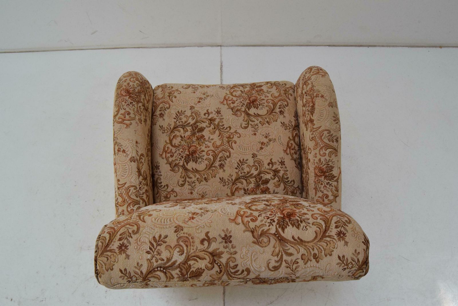 Furniture Vintage Designed Armchair With Wheels, Czechoslovakia, 1950s. photo