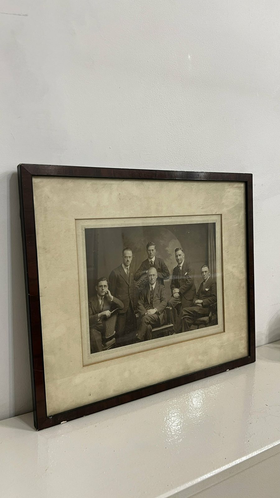 Antique Framed Photograph Of A Group Of Gentlemen photo buy