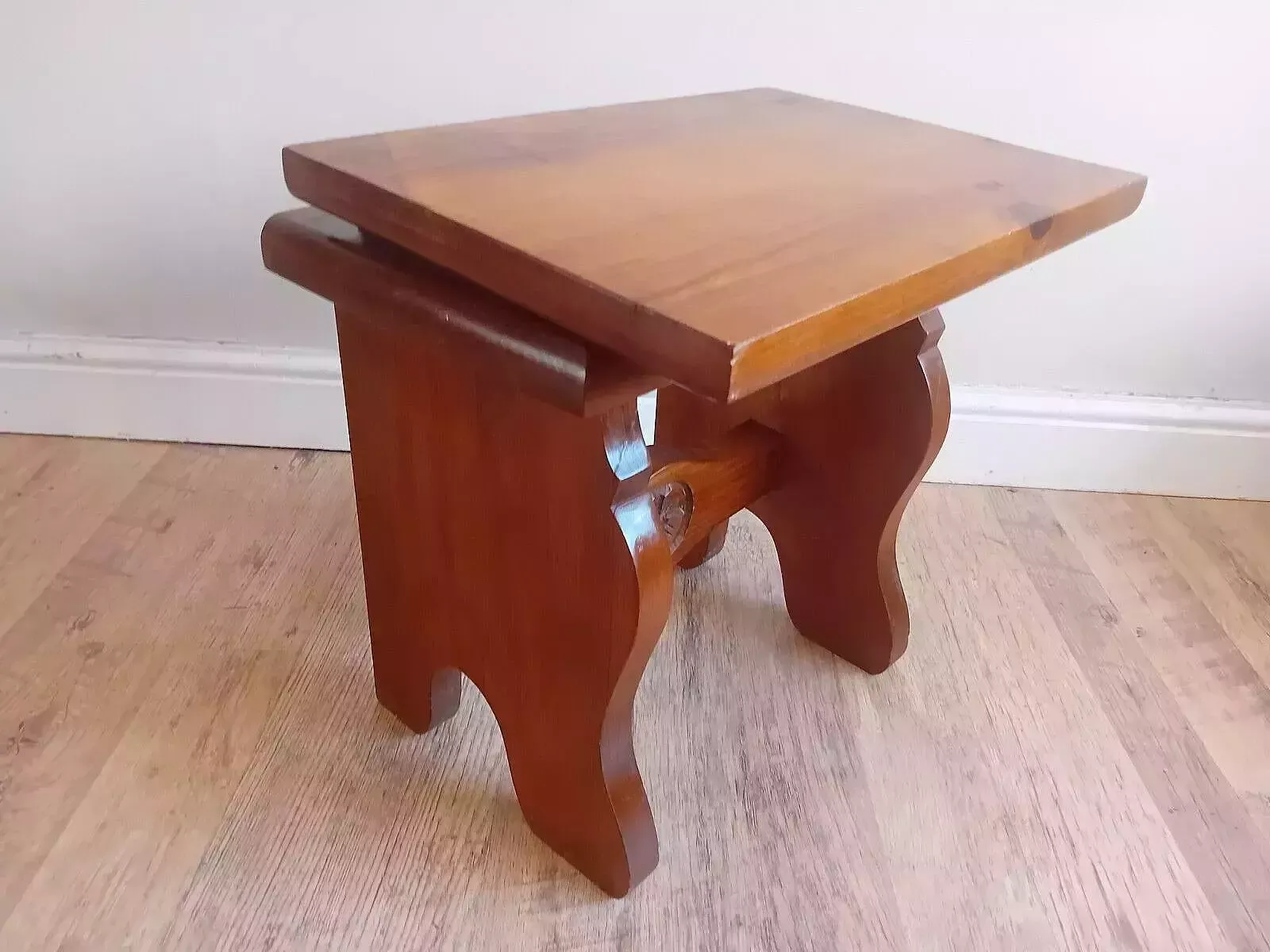 photo for sale Super Pair Of Mid Century French/Spanish Carved Oak Metamorphic Seats/Tables