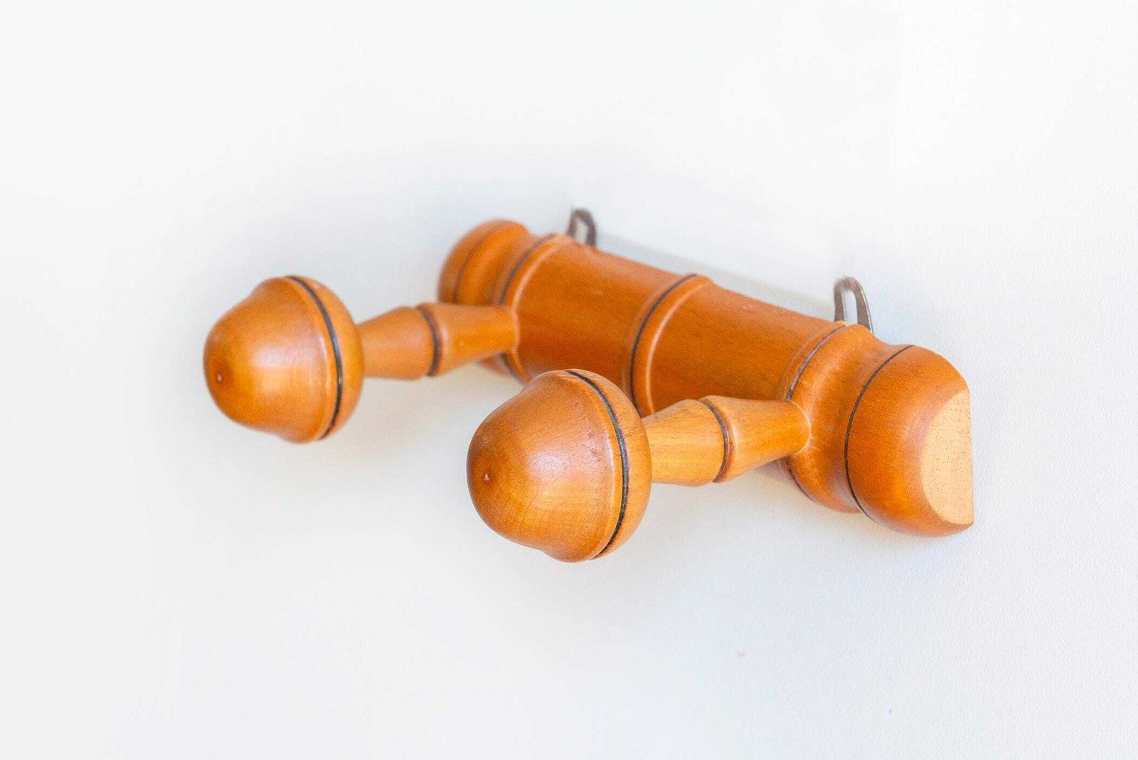 French Coat Rack, Faux Bamboo Hook, Antique Carved Hat Rack, Two Peg Wooden Storage Rack, Rustic Farmhouse Decor photo furniture