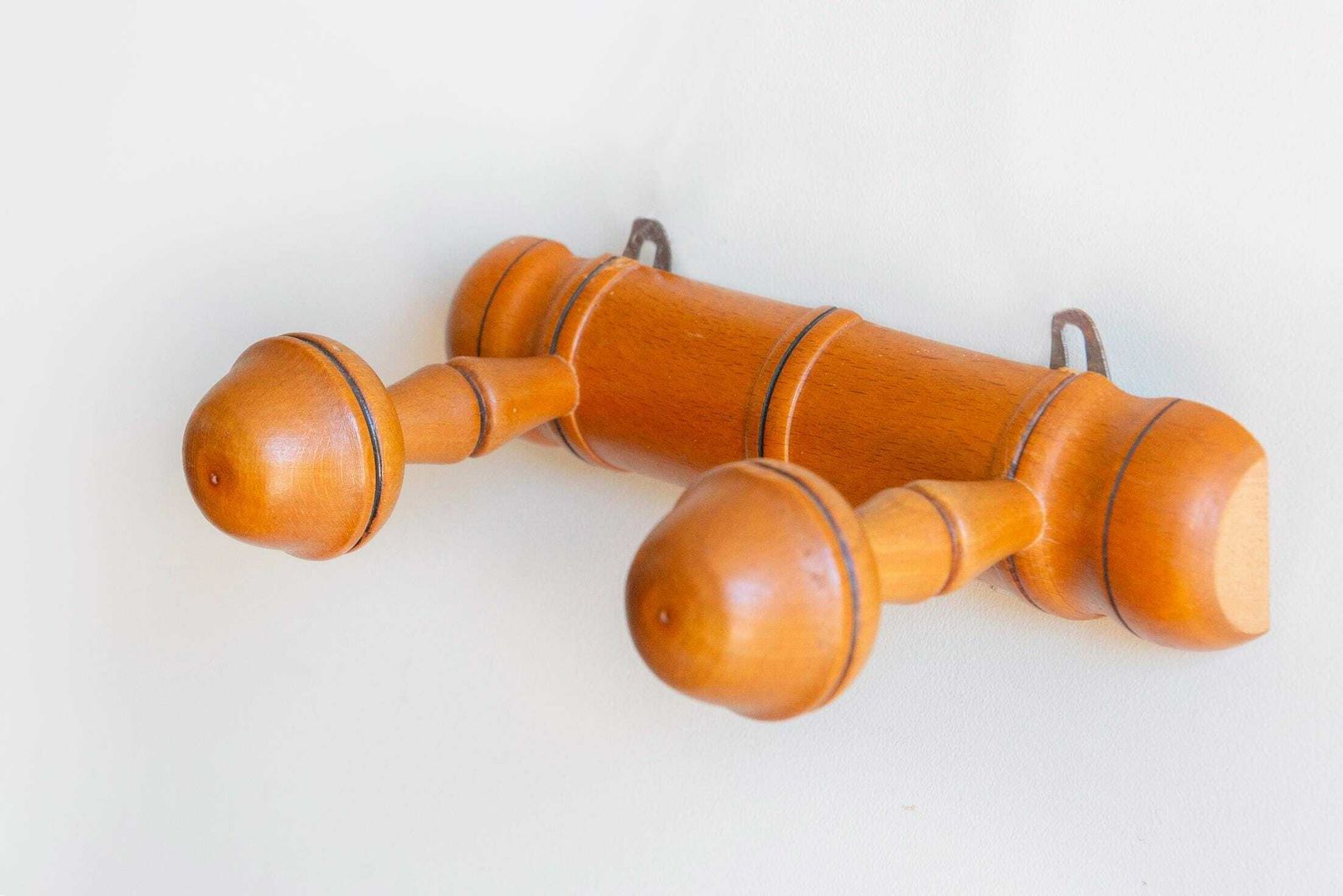 photo furniture French Coat Rack, Faux Bamboo Hook, Antique Carved Hat Rack, Two Peg Wooden Storage Rack, Rustic Farmhouse Decor