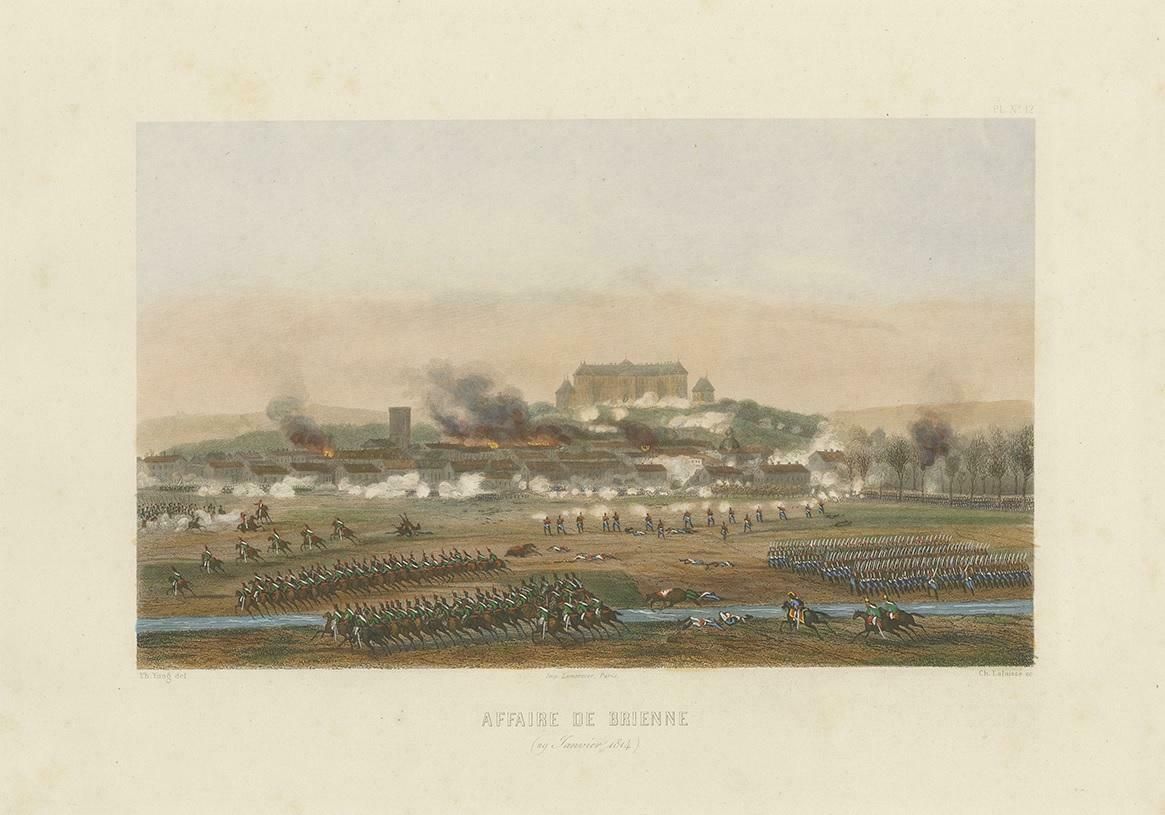 Antique Print Of The Battle Of Brienne 'Circa 1860' photo for sale