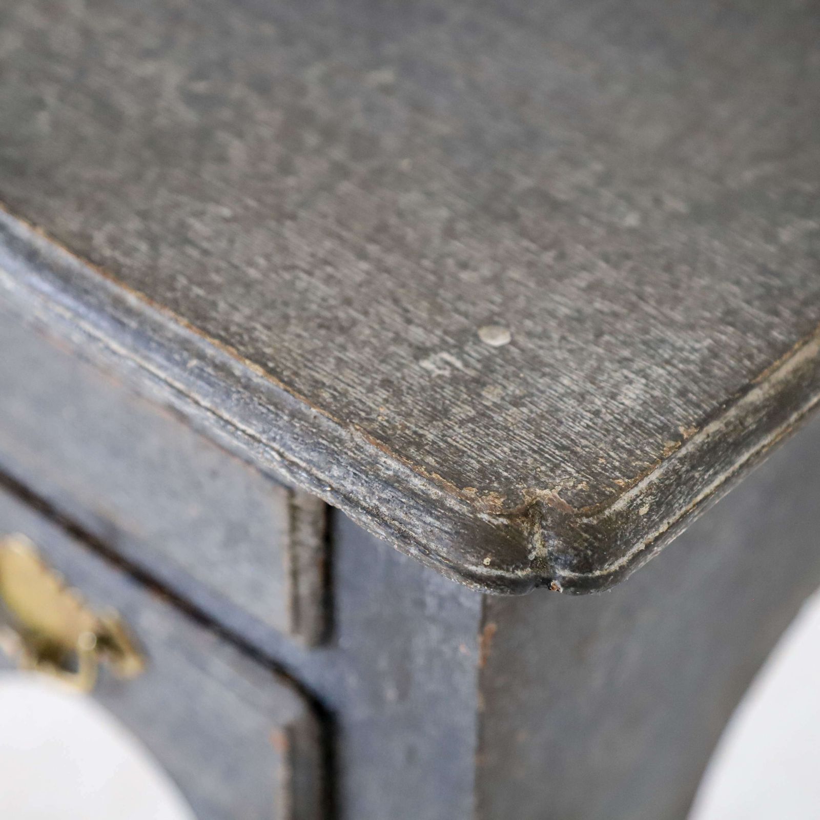 photo buy English Lowboy With Drawers   Later Painted Mottled Black