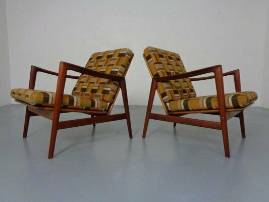 Danish Organic Teak Armchairs Attributed To Hans Olsen, Denmark, 1950s, Set Of 2
