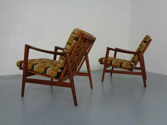 Danish Organic Teak Armchairs Attributed To Hans Olsen, Denmark, 1950s, Set Of 2 photo vinterior