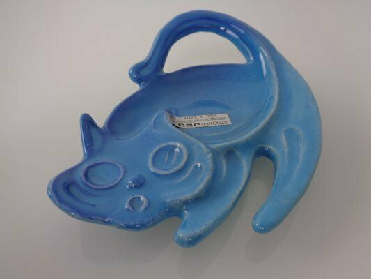 Blue Car Firenze Ceramic Cat Ashtray, Italy, 1960s photo furniture