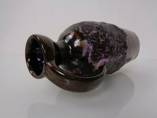 Purple & Gold Lava 321/3 Ceramic Vase From Ruscha, 1960s photo vinterior