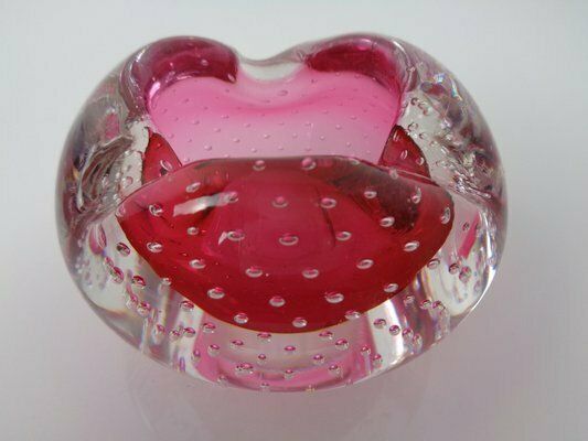 Pink Sommerso Murano Glass Ashtray, Italy, 1960s photo for sale