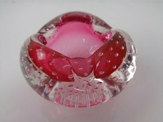 photo for sale Pink Sommerso Murano Glass Ashtray, Italy, 1960s