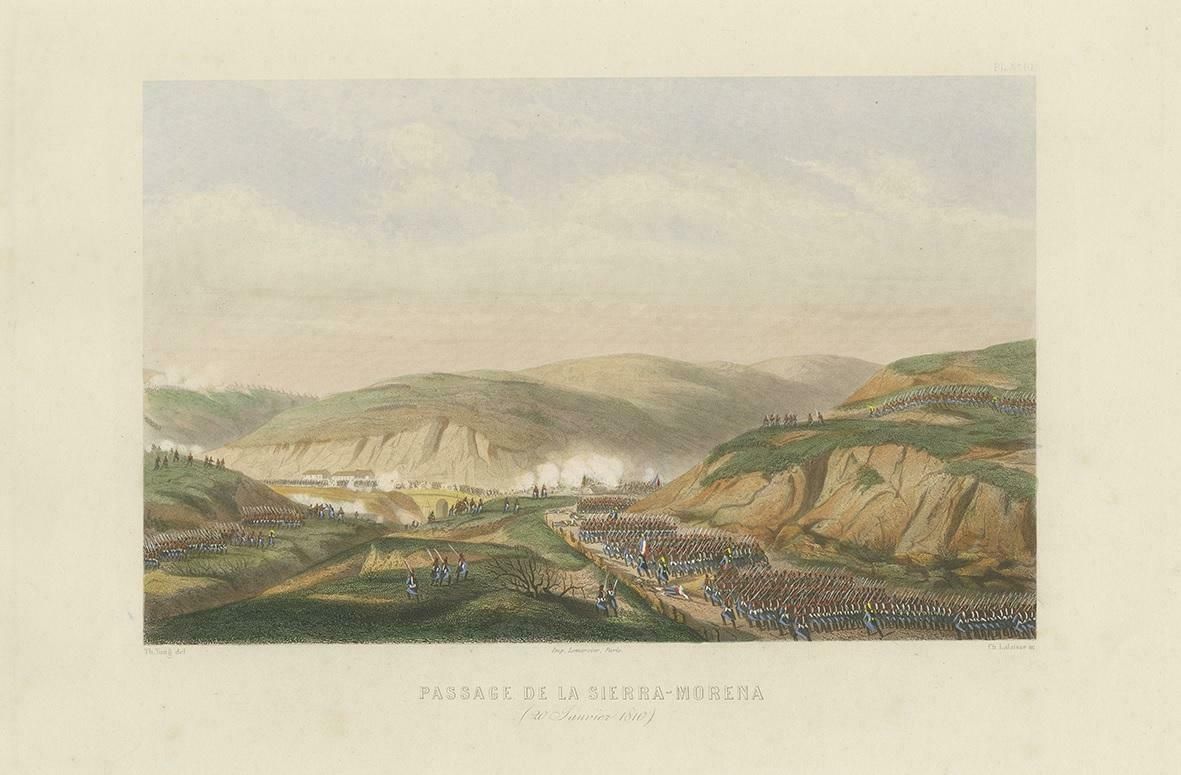 Antique Print Of The Passage Of Sierra Morena, Circa 1860 photo Art