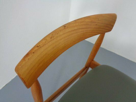 photo vinterior Dining Chairs In Teak And Leather By Farsø Stolefabrik, 1960s, Set Of 3