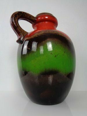 Large Glazed Pop Art Lava Ceramic 486 48 Vase From Scheurich, Germany, 1970s photo for sale