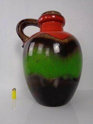 Large Glazed Pop Art Lava Ceramic 486 48 Vase From Scheurich, Germany, 1970s photo Home Decor