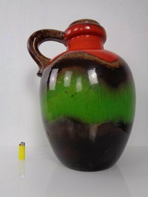 Large Glazed Pop Art Lava Ceramic 486 48 Vase From Scheurich, Germany, 1970s photo vinterior