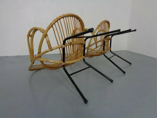 photo buy Dutch Mid Century Bamboo Chairs By Rohé Noordwolde, 1950s, Set Of 2, Set Of 2