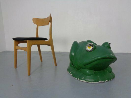 Large Fiberglass Garden Frog, 1960s photo furniture