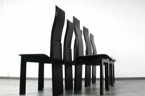 High Back Saddle Leather Chair By Pietro Costantini, Set Of 6