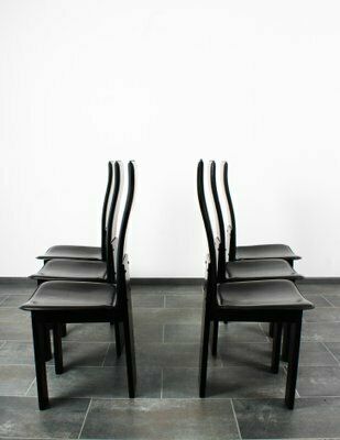 High Back Saddle Leather Chair By Pietro Costantini, Set Of 6 photo buy