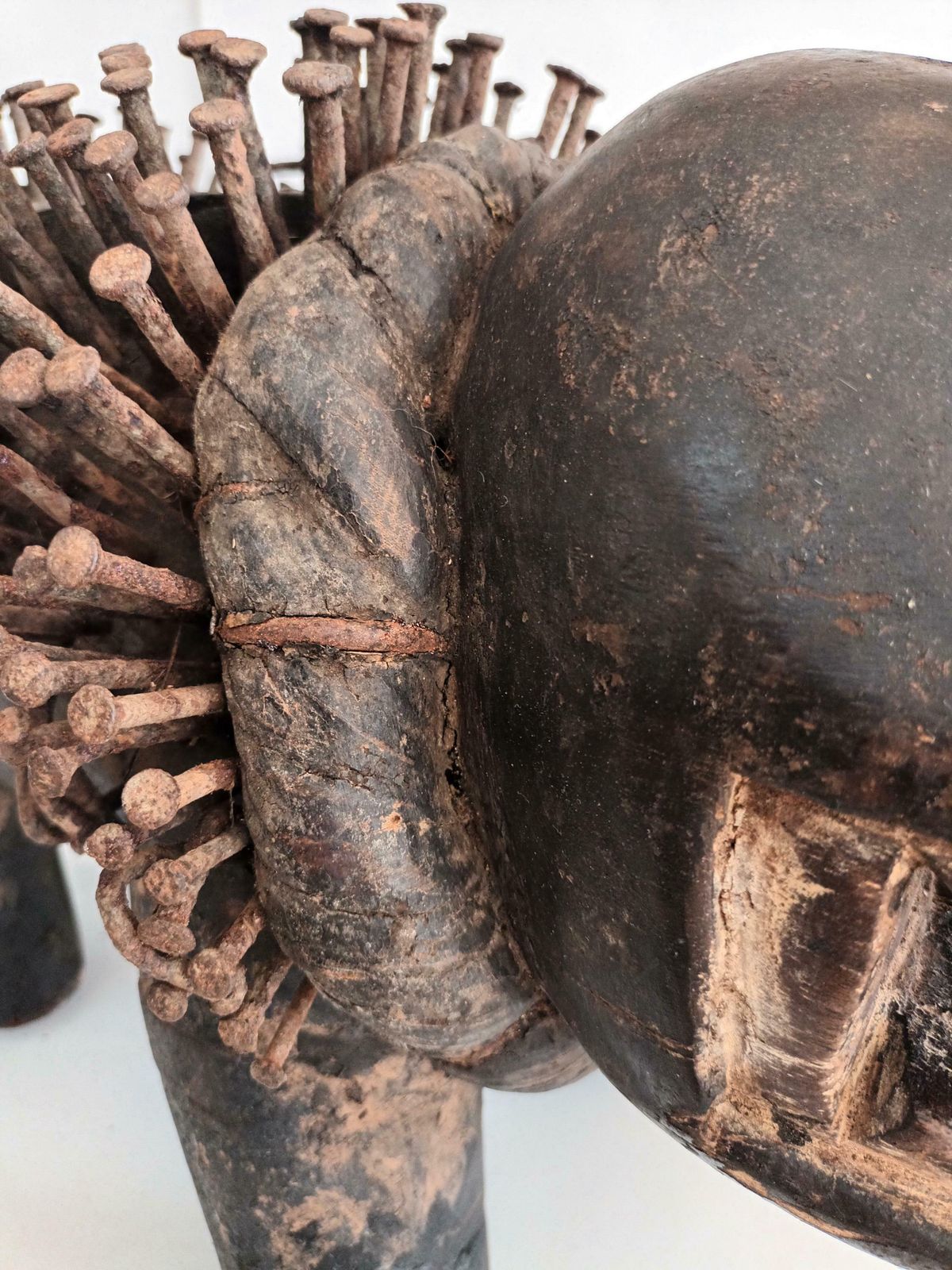 photo for sale Antique Large Bakongo Dog Kozo Fetish Double Headed Congo Tribal Vintage Decorative Art Protective Figure Sculpture
