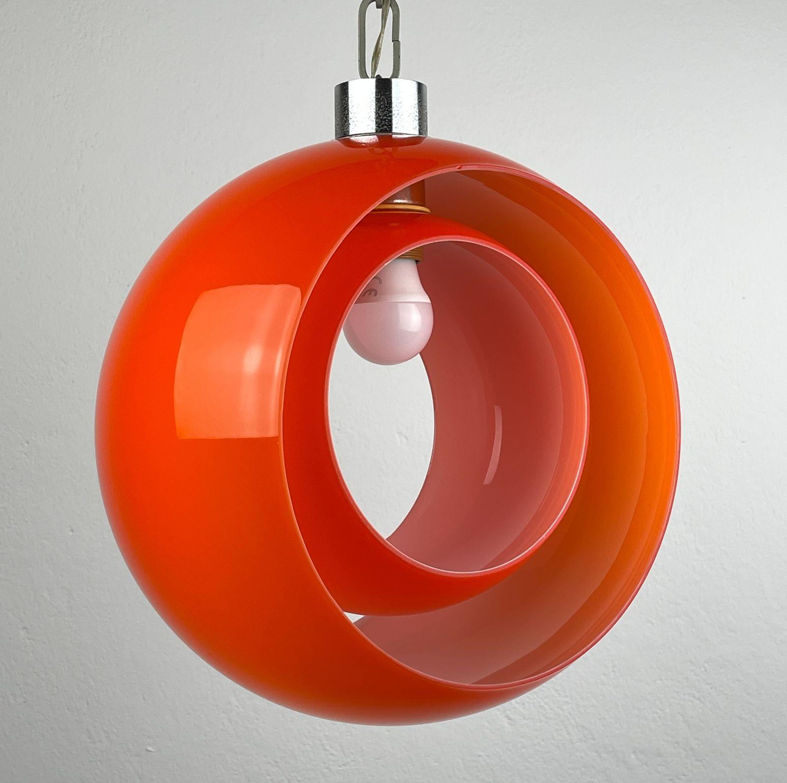 photo furniture Carlo Nason Murano Pendant Lamp Eclisse, Italy 1960s