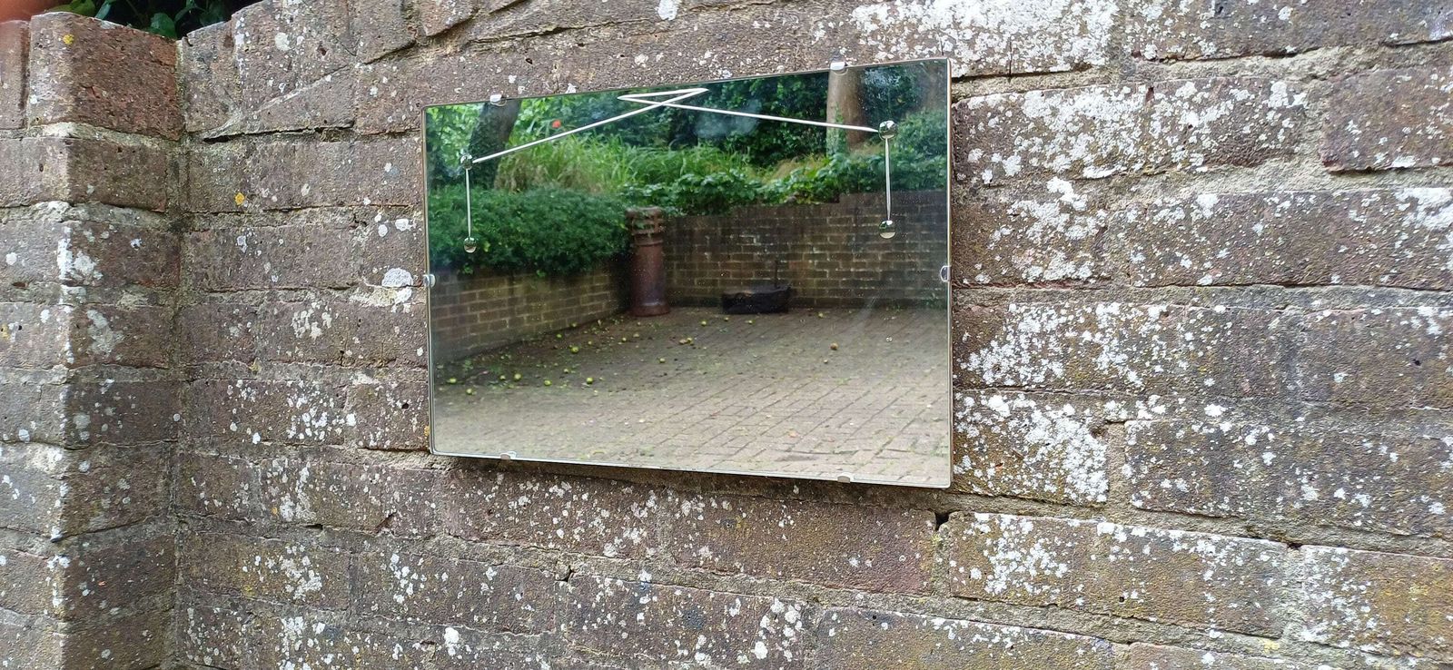 Unusual Hybrid Art Deco Art Nouveau Frameless Wall Mirror