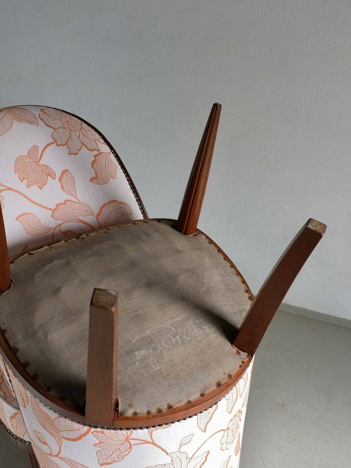 photo furniture 2 Art Deco Mahogany Curved Back Chairs | France | 1920s